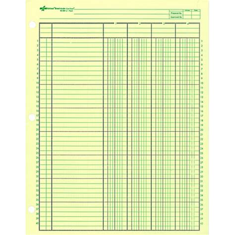 Rediform National Side 4 Column Ledger Sheets | OfficeSupply.com