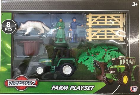 8 Piece Farm Playset - Tractor & Accessories - Farm Toys - Boys Toys: Amazon.co.uk: Toys & Games