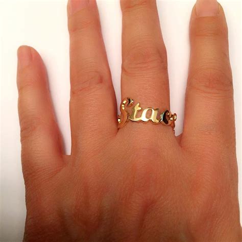 Name Ring Gold Ring Name Initial Ring Custom Ring