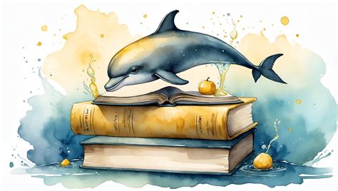 Download Dolphin Learn Books Royalty-Free Stock Illustration Image ...