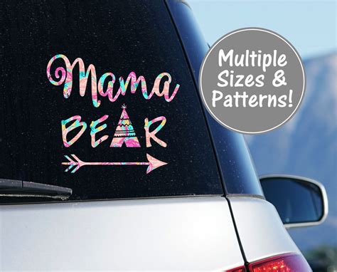 Mama Bear Car Decal Stickers for Car Decals for Moms - Etsy