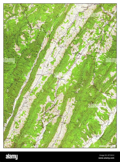 Monterey, Virginia, map 1941, 1:62500, United States of America by Timeless Maps, data U.S ...