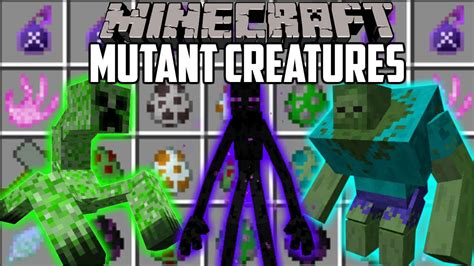 Minecraft Mutant Creatures Mod|*INSANE* Mutant Creepers and More!!!! - YouTube