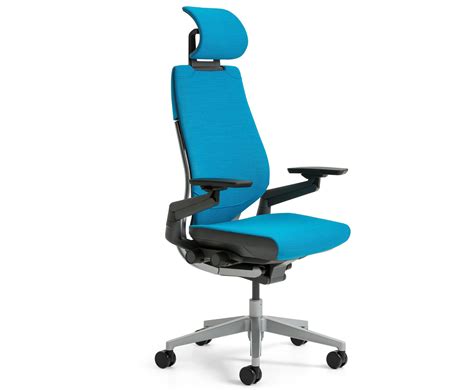Steelcase Gesture Office Desk Chair with Headrest Cogent Connect Graphite Fabric Standard Black ...