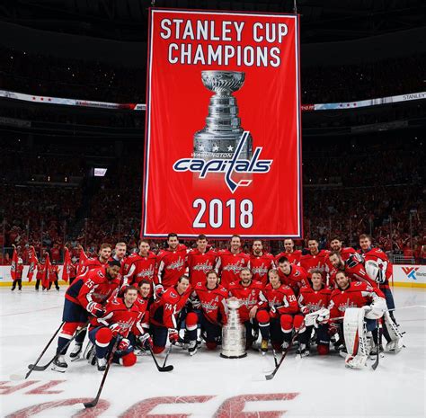 The Washington Capitals raises their 1st Stanley Cup Banner in honor of ...