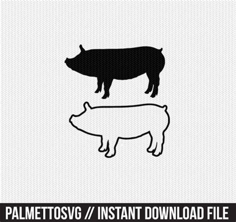 Pig outline svg dxf file stencil frame silhouette cameo cricut | Etsy