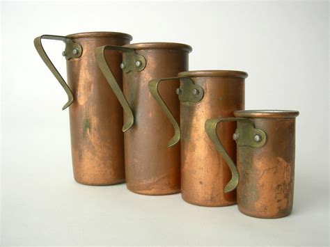 Vintage Copper Measuring Cups by tippleandsnack on Etsy