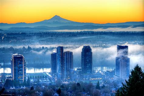 Bob Cronk Photography: Sunrise Over South Waterfront - Portland, Oregon.