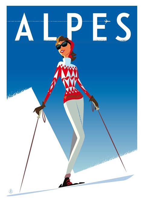 Pin by Amy Morris on Illustrations in 2020 | Vintage ski posters, Vintage ski, Ski art