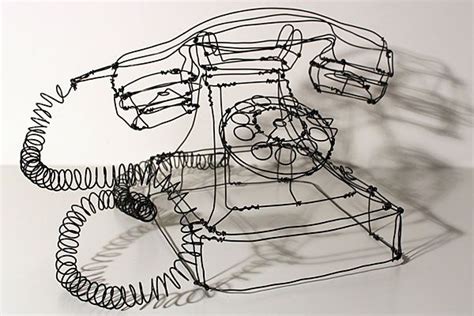 wire telephone - Martin Senn | Wire sculpture, Wire art, Sculpture lessons