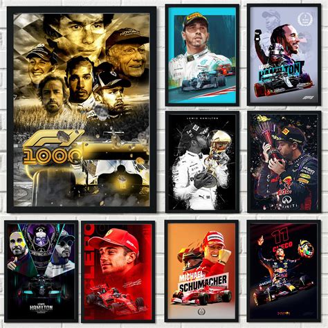 Formula 1 World Champions F1 Paintings Printed on Canvas • CanvasPaintArt