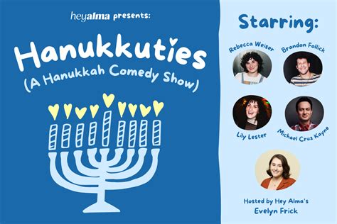 Join Hey Alma for a Hanukkah Comedy Show Full of Light and Laughter ...