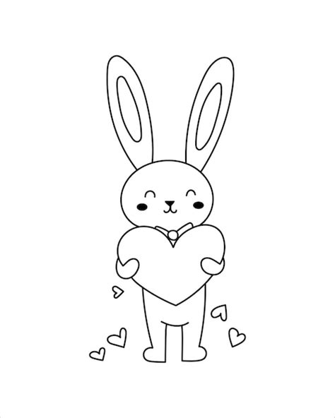 Premium Vector | Colorless contour illustration of a rabbitharerabbit ...