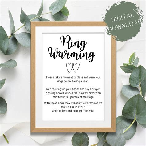 Ring Warming Sign, Digital File, Wedding Sign, Ring Sign, Printable Wedding Sign, Modern Wedding ...