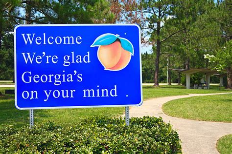 50+ Welcome To Georgia Road Sign Stock Photos, Pictures & Royalty-Free ...