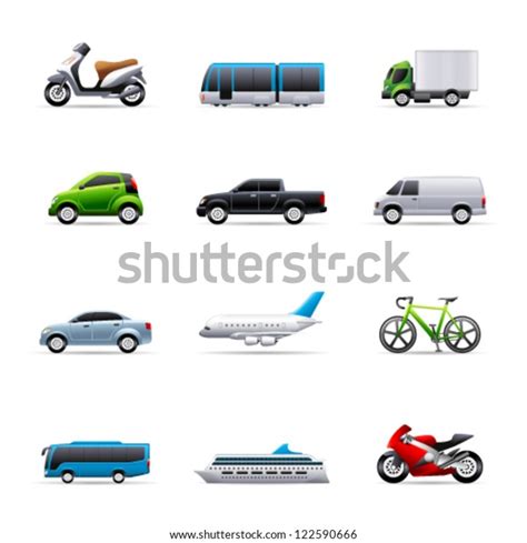 Transportation Icon Series Colors Stock Vector (Royalty Free) 122590666 | Shutterstock