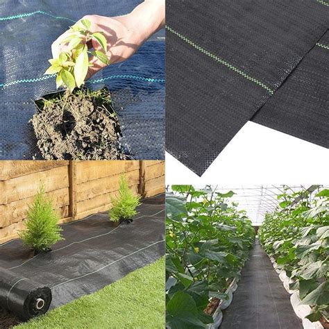 Buy Gr8 Garden sheet woven weed control fabric UV stabilised black ...