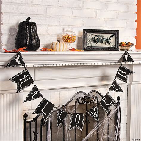 Black & White “Halloween” Pennant Banner - Discontinued