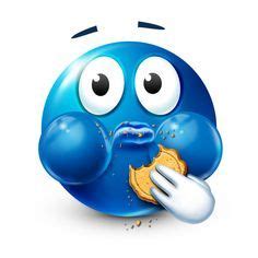 Cookie Muncher | Blue emoji, Funny emoticons, Funny emoji