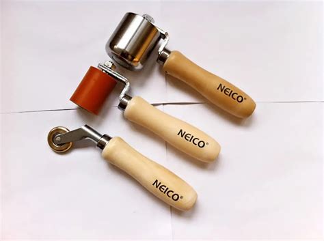 3PCS Single Ply Roofing Installing Tools Kit , Silicone Seam Roller, Brass Penny Roller, Steel ...