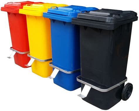 120 Litres Assorted Colours 2 Wheels Mobile Garbage Waste Bin Singapore - Eezee