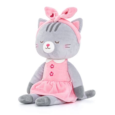 Buy Lazada Dolls Baby Girl Gifts Cat Plush Figure Toys Soft Baby Doll Gray 16 Inches Online at ...