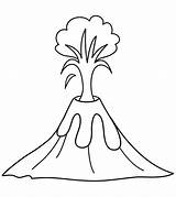 Volcano Coloring Page sketch template