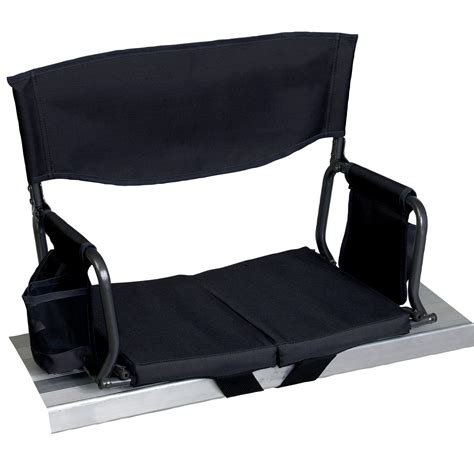 RIO Gear Bleacher Boss Folding Stadium Seat, Stadium Seats for Bleachers, Black - Walmart.com