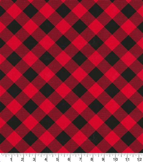 Christmas Cotton Fabric Traditional Red Plaid | JOANN