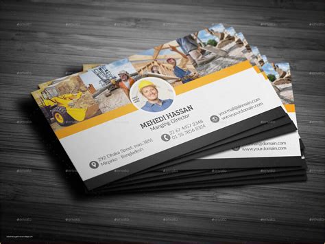 Contractor Business Card Template