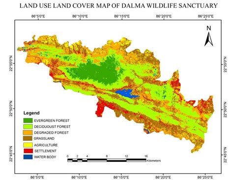 Map Showing LULC of Dalma Wildlife Sanctuary for the year 2016 ...