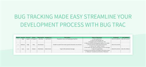 Free Bug Tracking Software Templates For Google Sheets And Microsoft ...