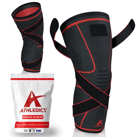 Knee Brace Compression Sleeve with X Strap – Athledict