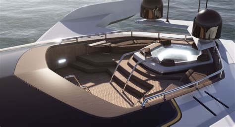 Trimaran yacht design. Luxury Yacht "Trimaran" presents a new concept of building a speedboat ...