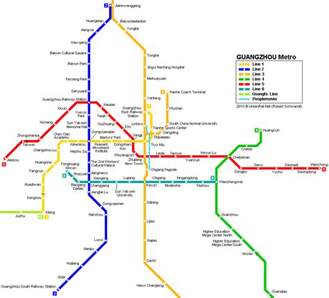 Guangzhou Metro Map - ToursMaps.com