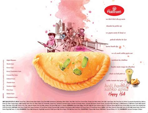 Haldirams Holi Banade Sabko Apna Happy Holi Ad - Advert Gallery | Food advertising, Happy holi ...