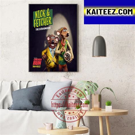 Nick And Fetcher In Chicken Run Dawn Of The Nugget Art Decor Poster Canvas - Kaiteez