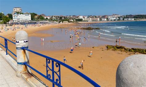 City beach of Santander editorial photo. Image of santander - 235733491