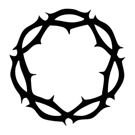 Line Drawing Of A Crown Of Thorns - ClipArt Best