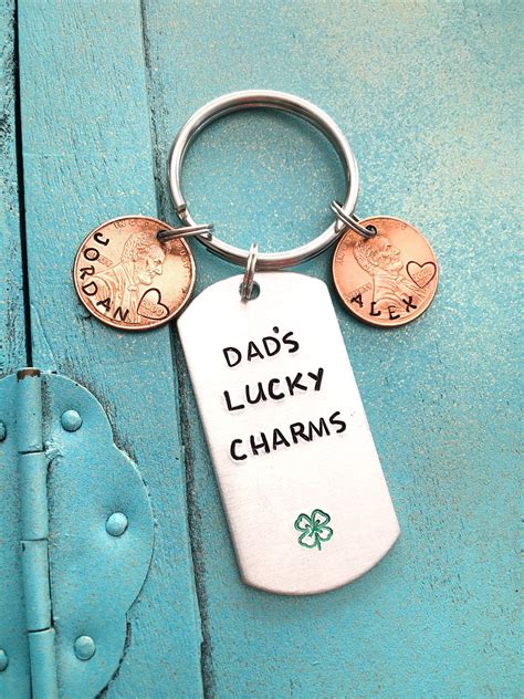 Personalized Dad Keychain Christmas Gift For Dad From Kids