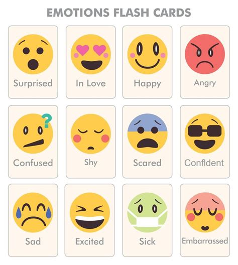 Printable Emotions Cards | Emotions cards, Emotions preschool, Kids ...