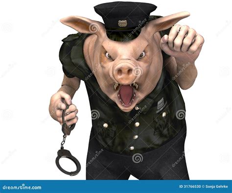 Pig as a policeman stock illustration. Illustration of uniform - 31766530