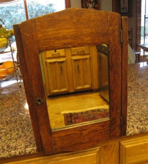 Antique Oak Medicine Cabinet