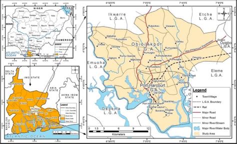 Map of Port Harcourt metropolis (Abio-Akpo and Port Harcourt LGAs) | Download Scientific Diagram