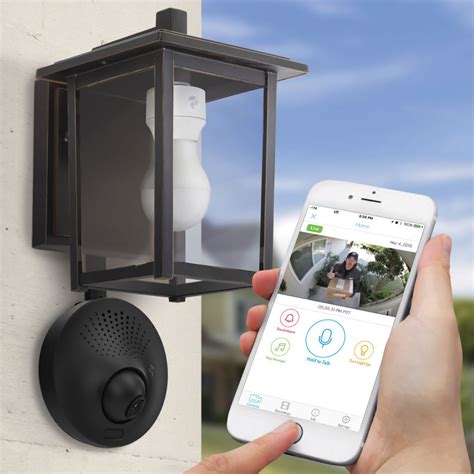 The Light Socket Powered WiFi Security Camera - Hammacher Schlemmer