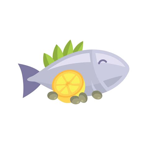 vector fish meal with orange food graphic design 2800155 Vector Art at ...