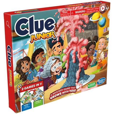 Clue Junior Game, 2-Sided Gameboard, 2 Games in 1, Clue Mystery Game ...