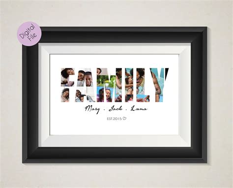 PRINTABLE Family Photo Collage Family Picture Collage Custom - Etsy