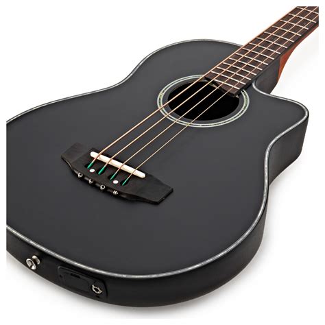 Roundback Electro Acoustic Bass Guitar by Gear4music, Black na Gear4Music.com