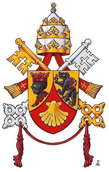 Fanciful representation of pope Benedict XVI's papal arms. | Coat of arms, Vatican flag, Flag tattoo